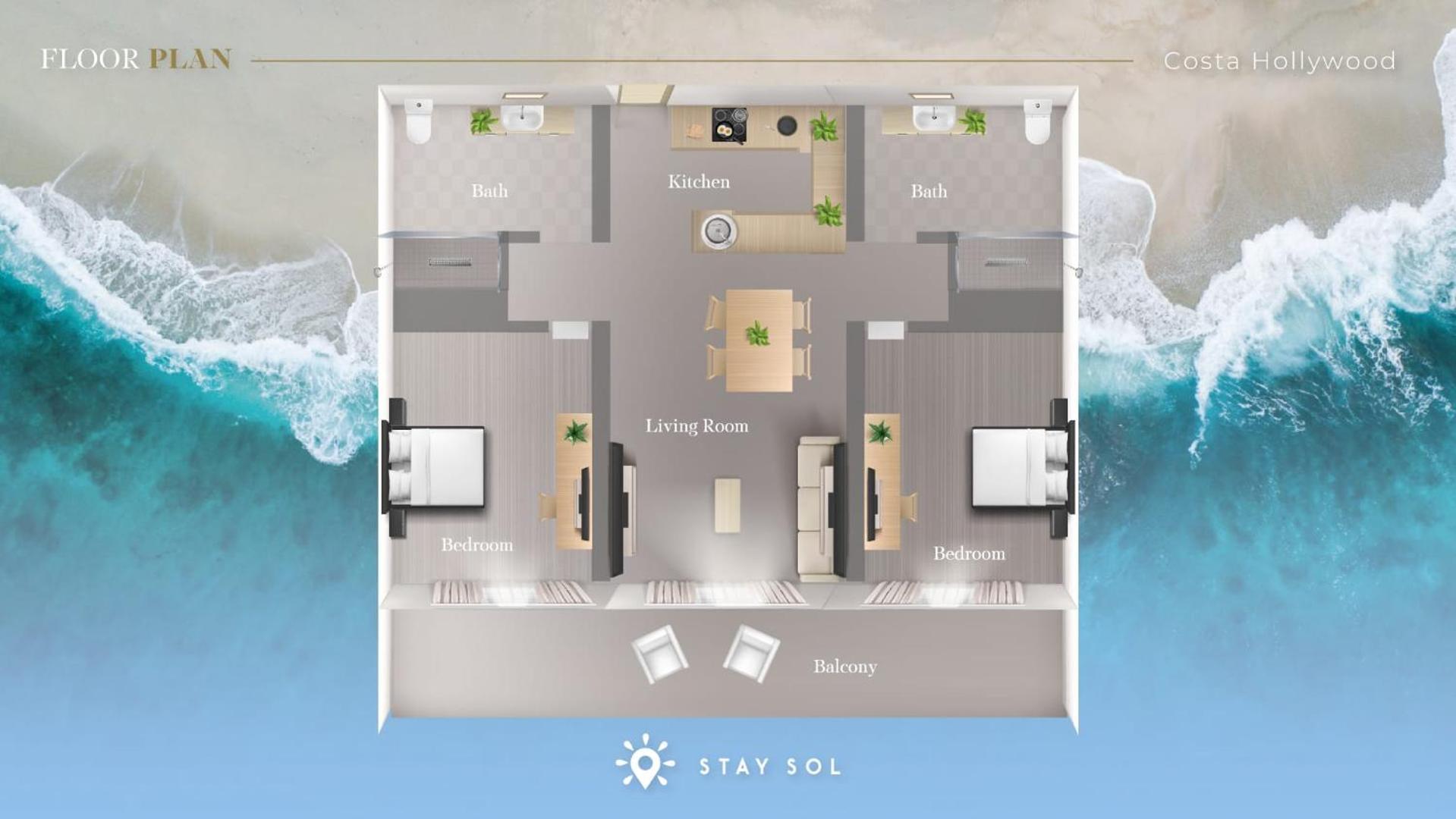 Apartment With Bay View Balcony - Pool - Up To 6 - Gym Hollywood Exterior photo